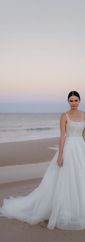 Cizzy Bridal a square neckline wedding dress